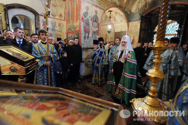 Патриаршее служение в праздник Благовещения Пресвятой Богородицы