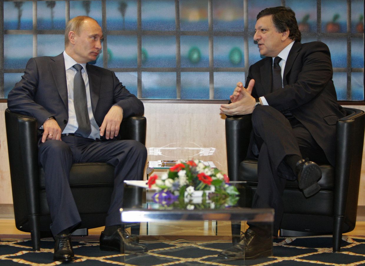 Премьер-министр РФ Владимир Путин встретился с главой ЕС