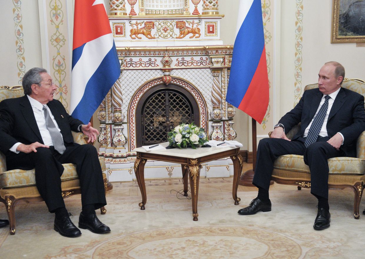 Встреча В.Путина с Р.Кастро в Ново-Огарево