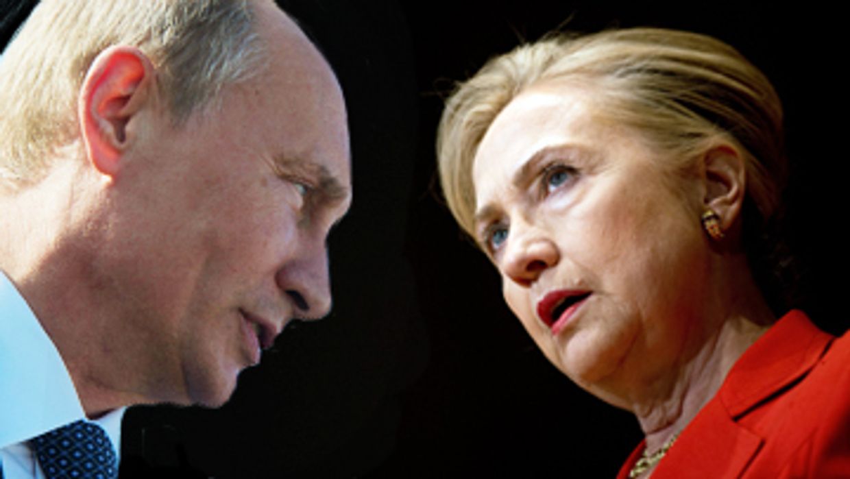 Владимир Путин и Хиллари Клинтон