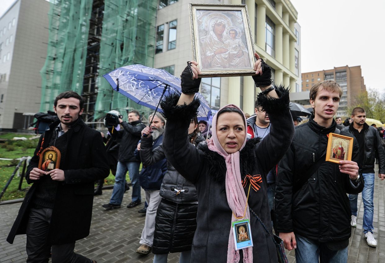 Акции у здания Мосгорсуда, где рассматривается жалоба на приговор Pussy Riot