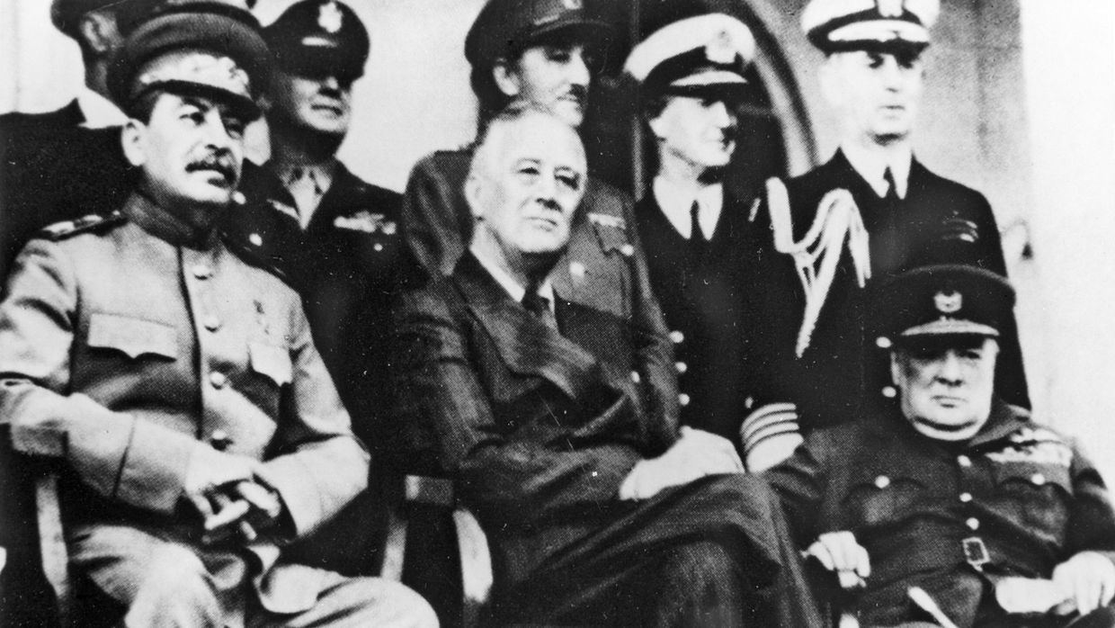 Иосиф Сталин, Франклин Рузвельт и Уинстон Черчиль