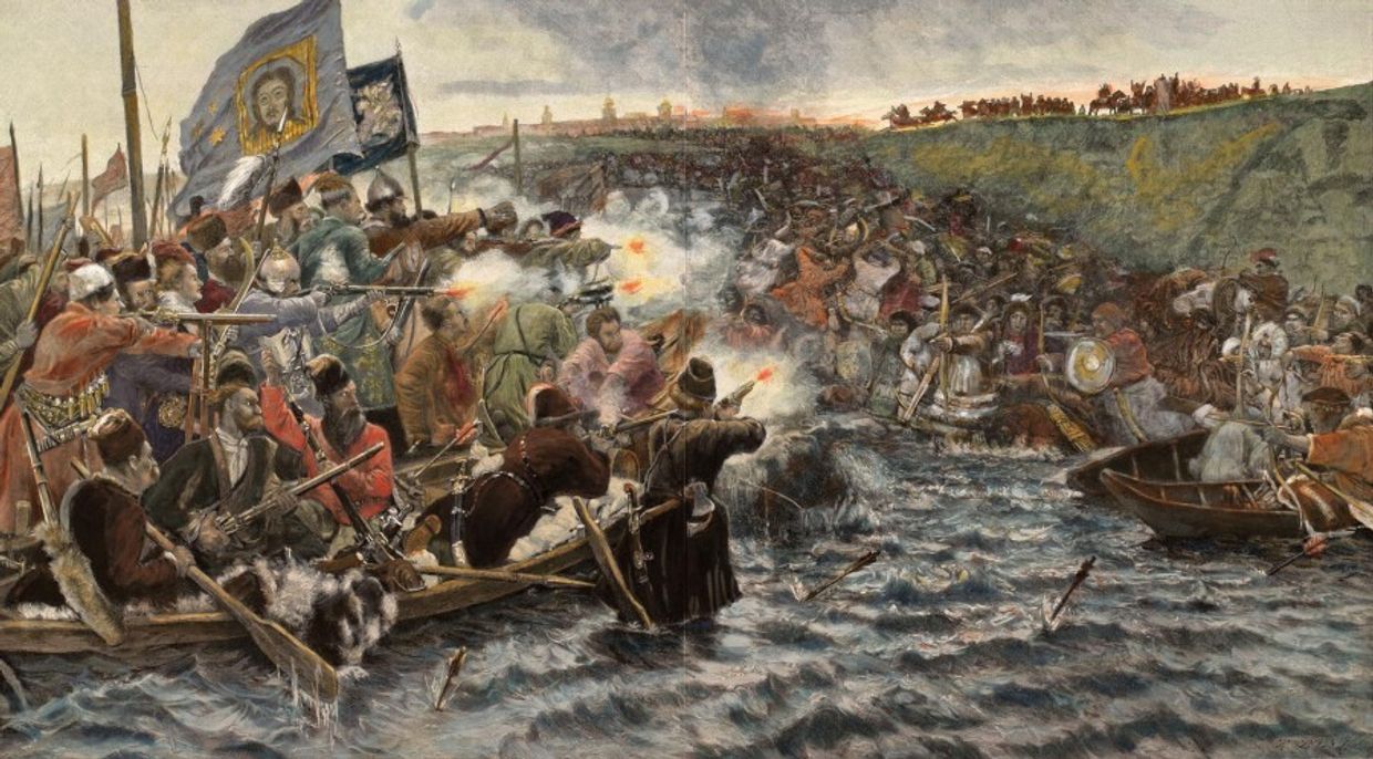 Картина Василия Сурикова «Покорение Сибири Ермаком», 1892 г.