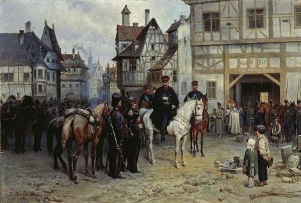 Картина Богдана Виллевальде «Блюхер и казаки в Бауцене», 1885 г.