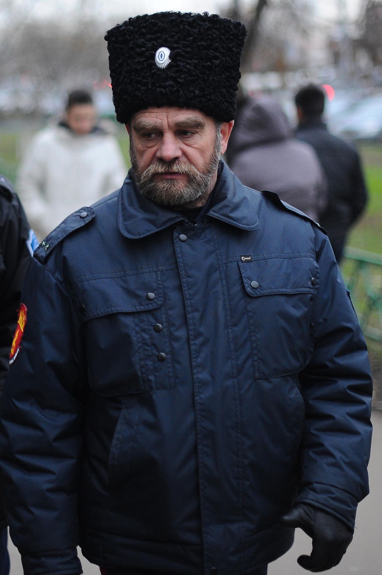 Участник казачьей дружины в Москве