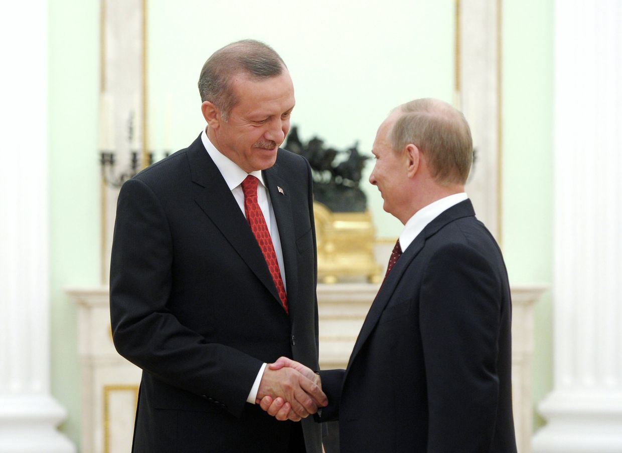 Встреча президента РФ В.Путина с Р.Эрдоганом