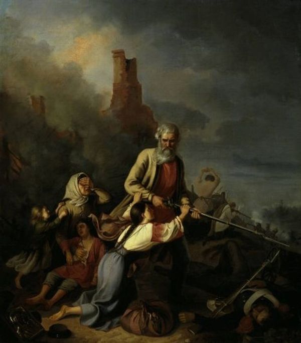 Картина Константина Леонардовича Пржецлавского «Русские в 1812 году», 1855 г.