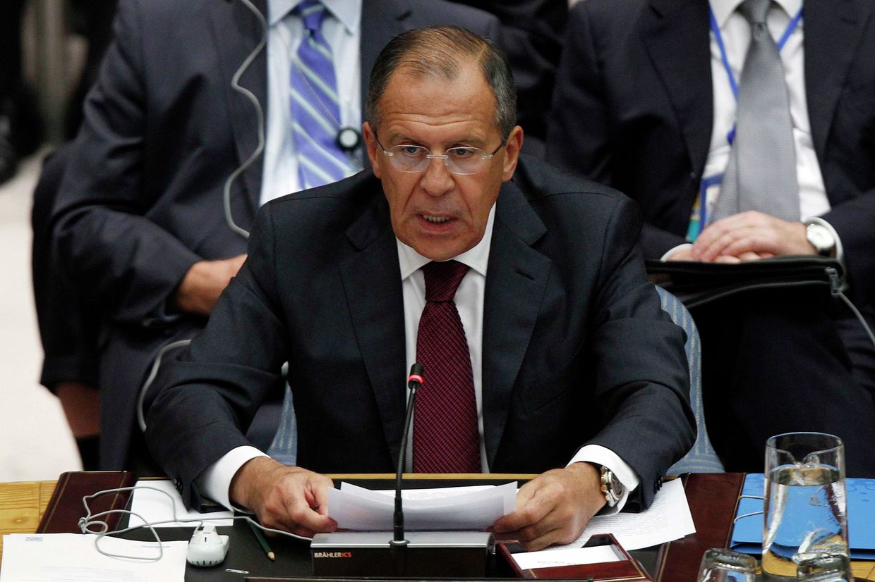 Глава МИД РФ Сергей Лавров на министерском заседании Совета Безопасности ООН по Ближнему Востоку