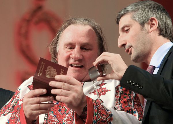 Актер Жерар Депардье в Саранске
