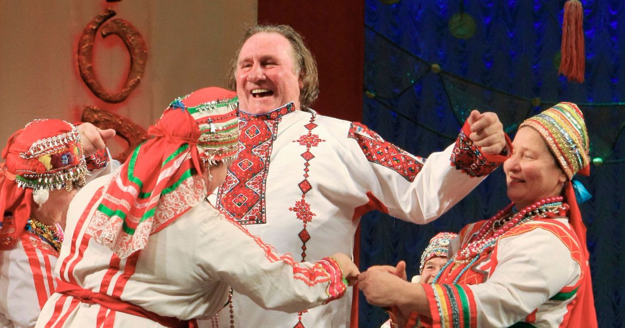 Актер Жерар Депардье в Саранске