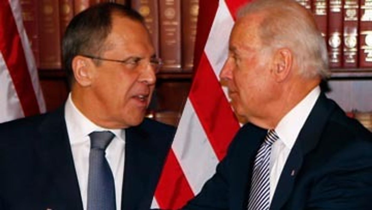 Министр иностранных дел РФ Сергей Лавров и вице-президент США Джозеф Байден