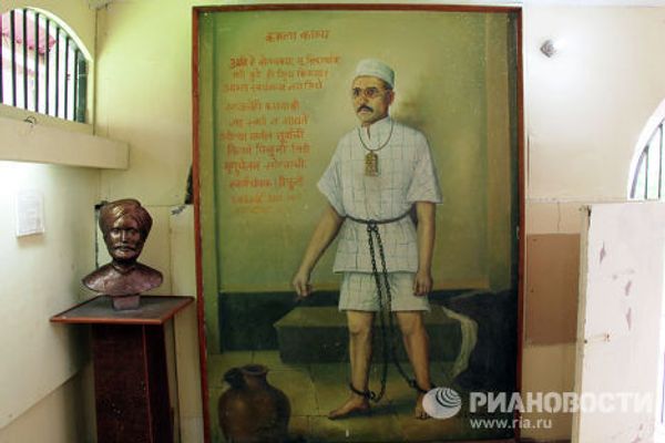 Камера в Сотовой Тюрьме, где сидел Саваркар