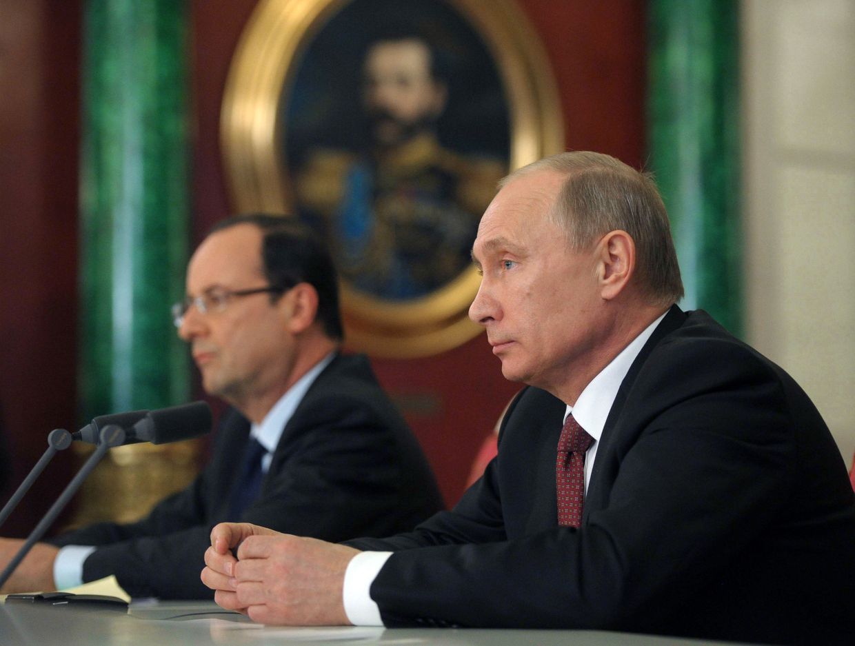 Франсуа Олланд и Владимир Путин