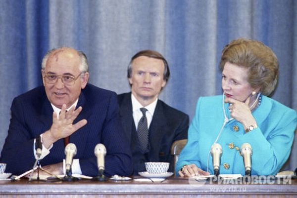 Совместная пресс-конференция Михаила Сергеевича Горбачева и Маргарет Тэтчер