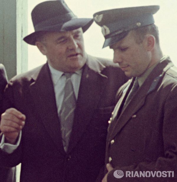Сергей Королев и Юрий Гагарин
