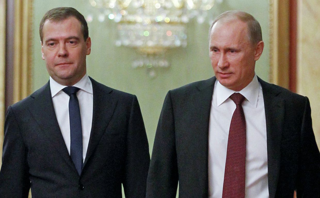 Владимир Путин и Дмитрий Медведев