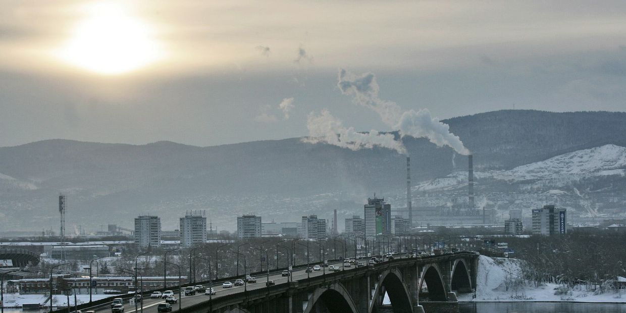 Мост через Енисей в г.Красноярске