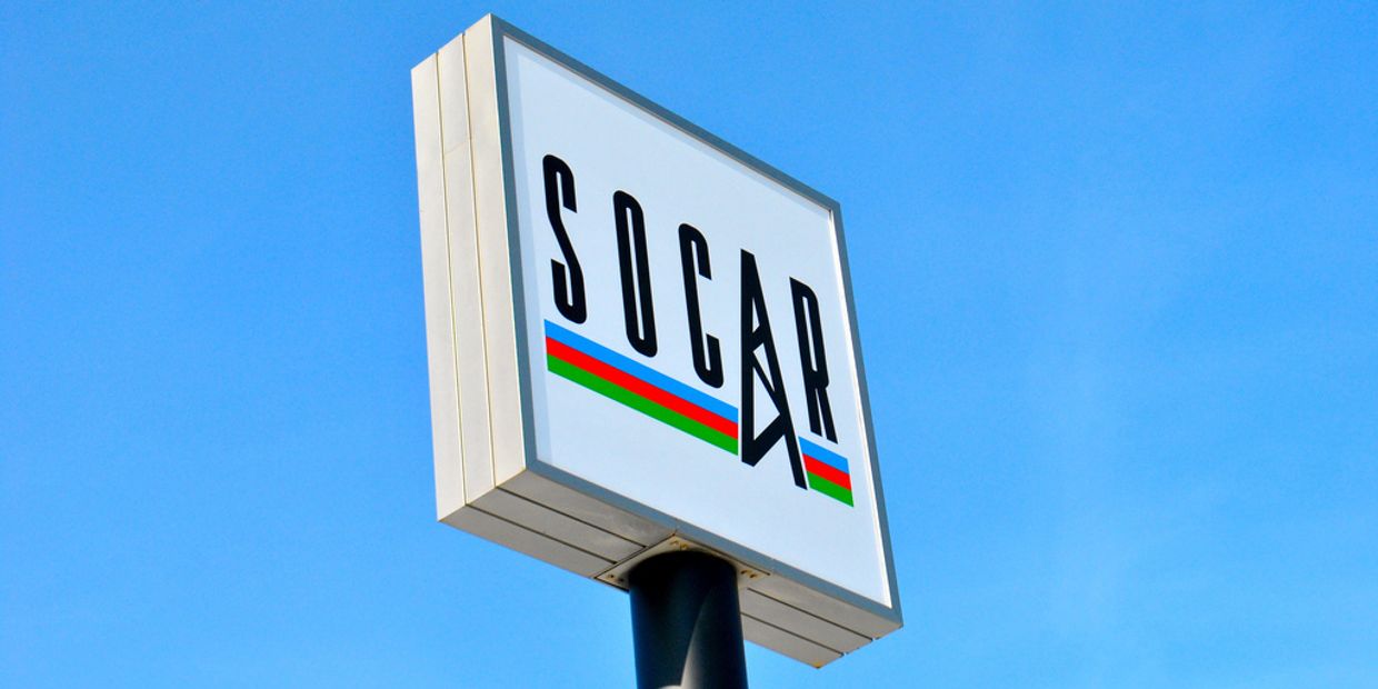 Логотип SOCAR, нефтяной компании Азербайджана