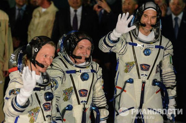 Старт РН Союз-ФГ с пилотируемым кораблем Союз ТМА-09М