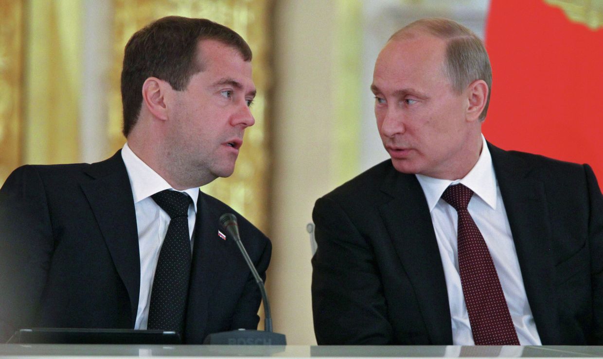 Дмитрий Медведев и Владимир Путин