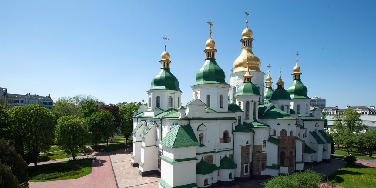 Вид на Софиевский собор в Киеве