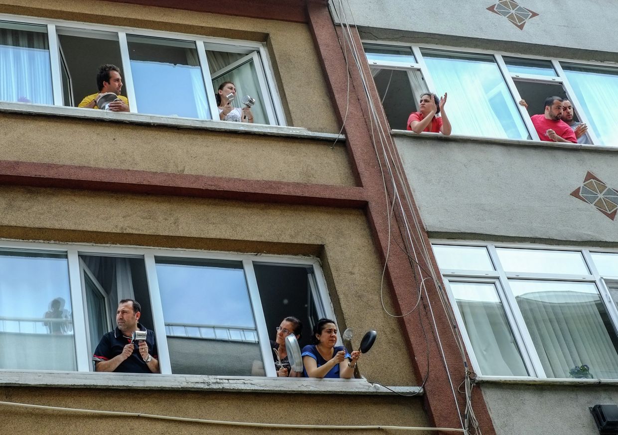 Протестующие в Стамбуле 