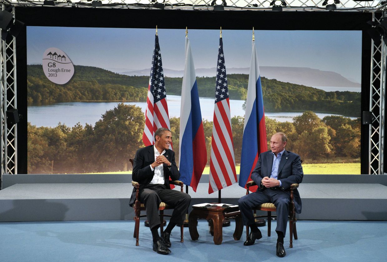 В.Путин встретился с Б.Обамой в рамках саммита G8