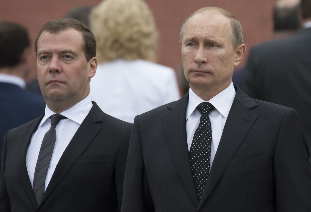 Владимир Путин и Дмитрий Медведев