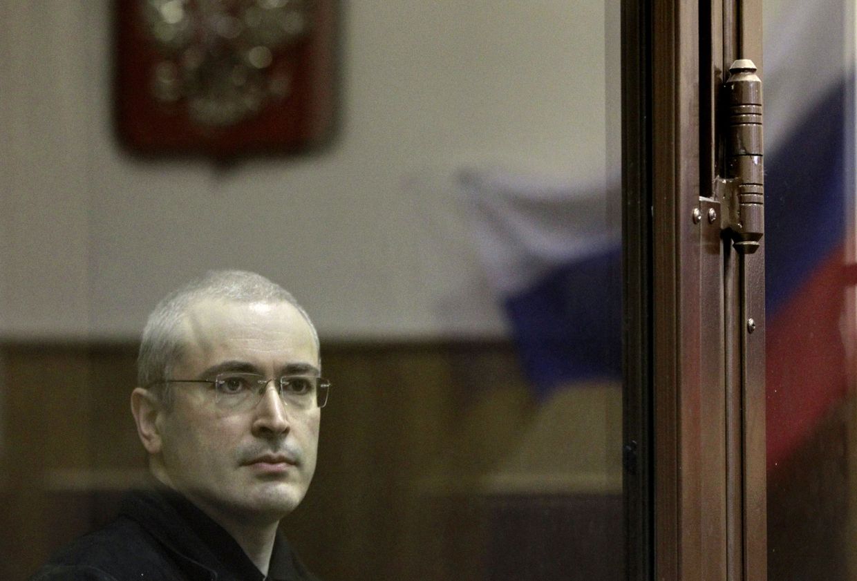Экс-глава ЮКОСа Михаил Ходорковский на заседании Хамовнического суда города Москвы