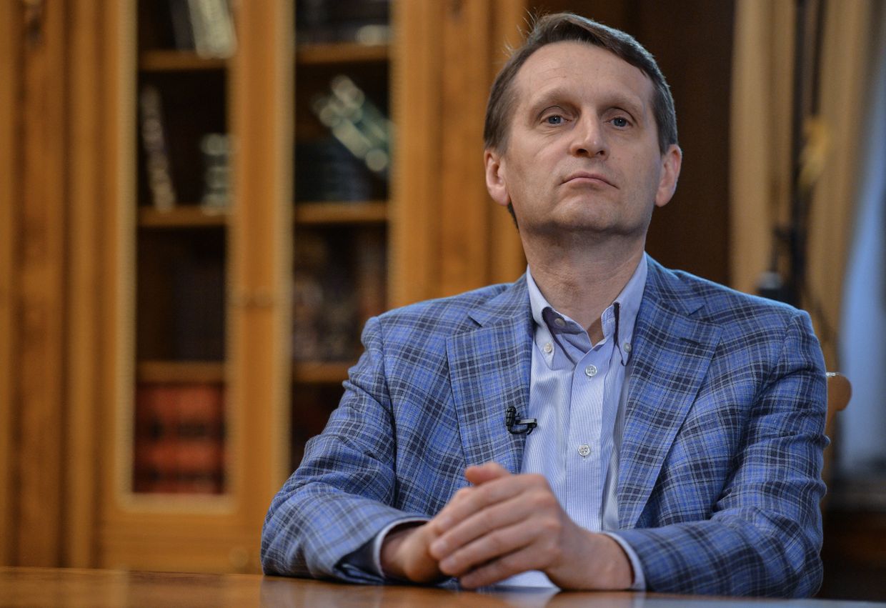 Председатель Государственной Думы РФ Сергей Нарышкин во время интервью в Госдуме РФ