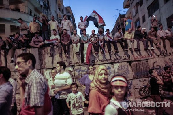 Митингующие на площади Тахрир в Каире