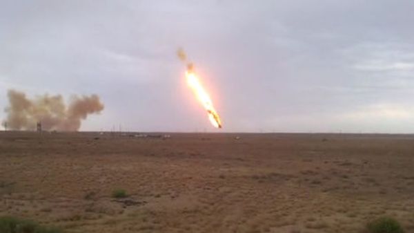 Падение ракеты-носителя Протон-М