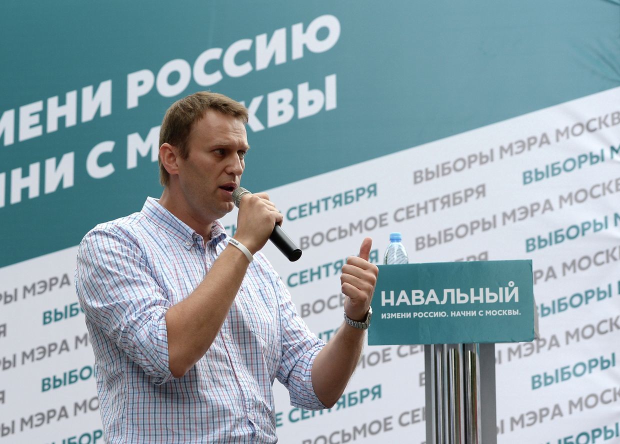 Кандидат в мэры Москвы Алексей Навальный на встрече с избирателями