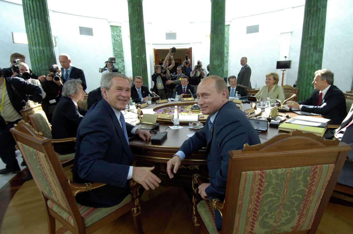 Джордж Буш и Владимир Путин, 2008 год