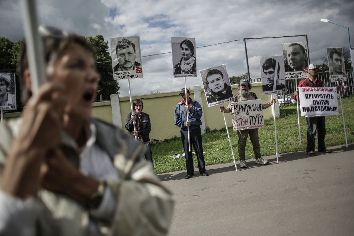 Пикет в поддержку арестованных по болотному делу
