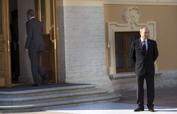 Владимир Путин встречает Барака Обаму на саммите «Группы двадцати»