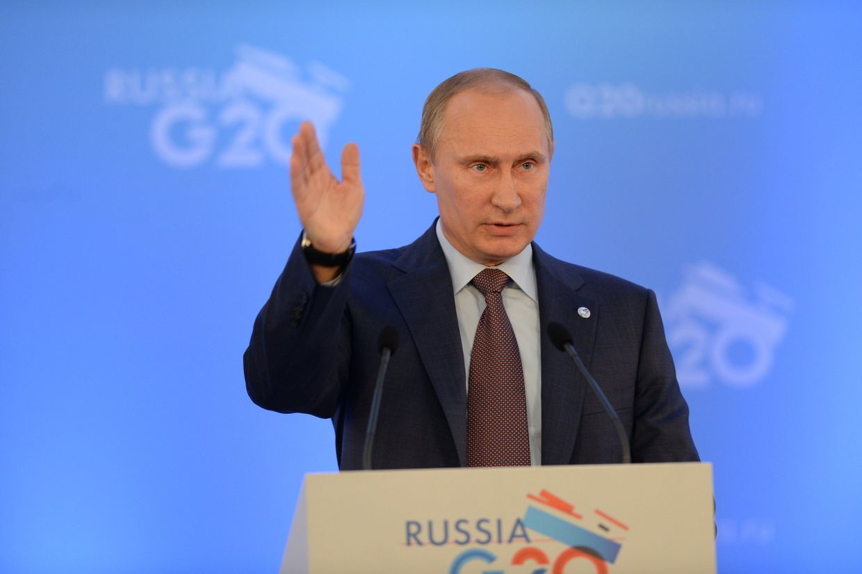 Пресс-конференция В. Путина по итогам встречи лидеров Группы двадцати