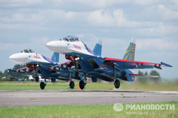 Взлет парой Су-27