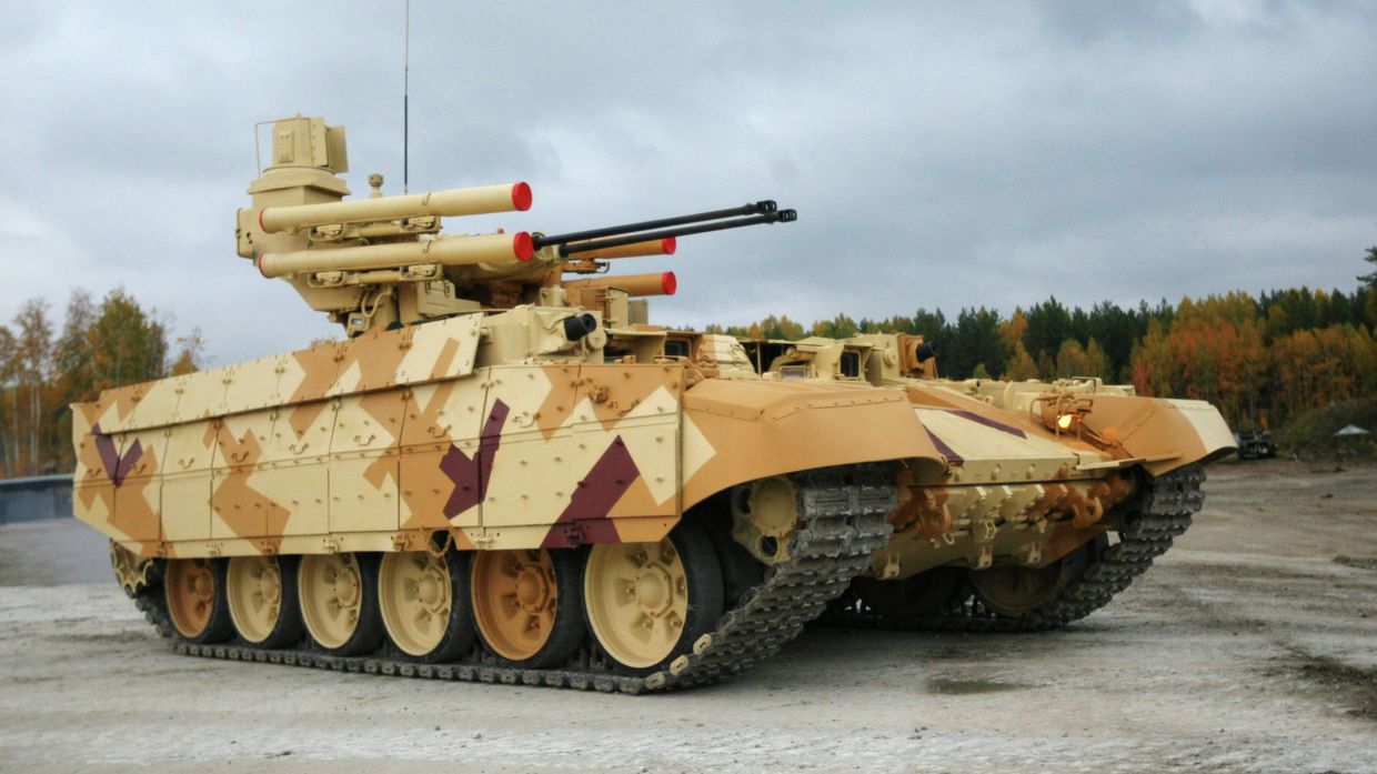 Боевая машина огневой поддержки танков Терминатор на IX Международной выставке вооружений Russian Expo Arms-2013