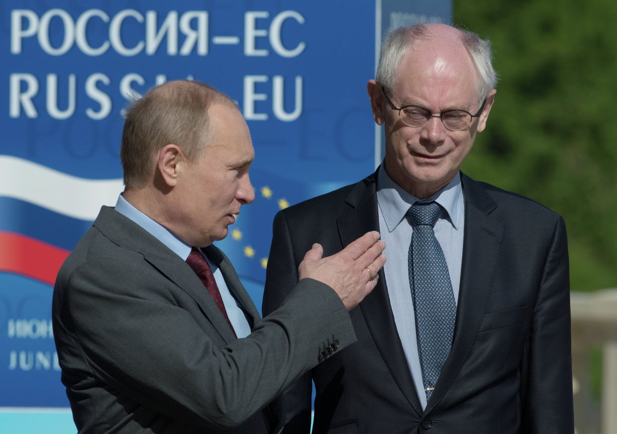 Встреча президента РФ В.Путина с лидерами Евросоюза в Стрельне