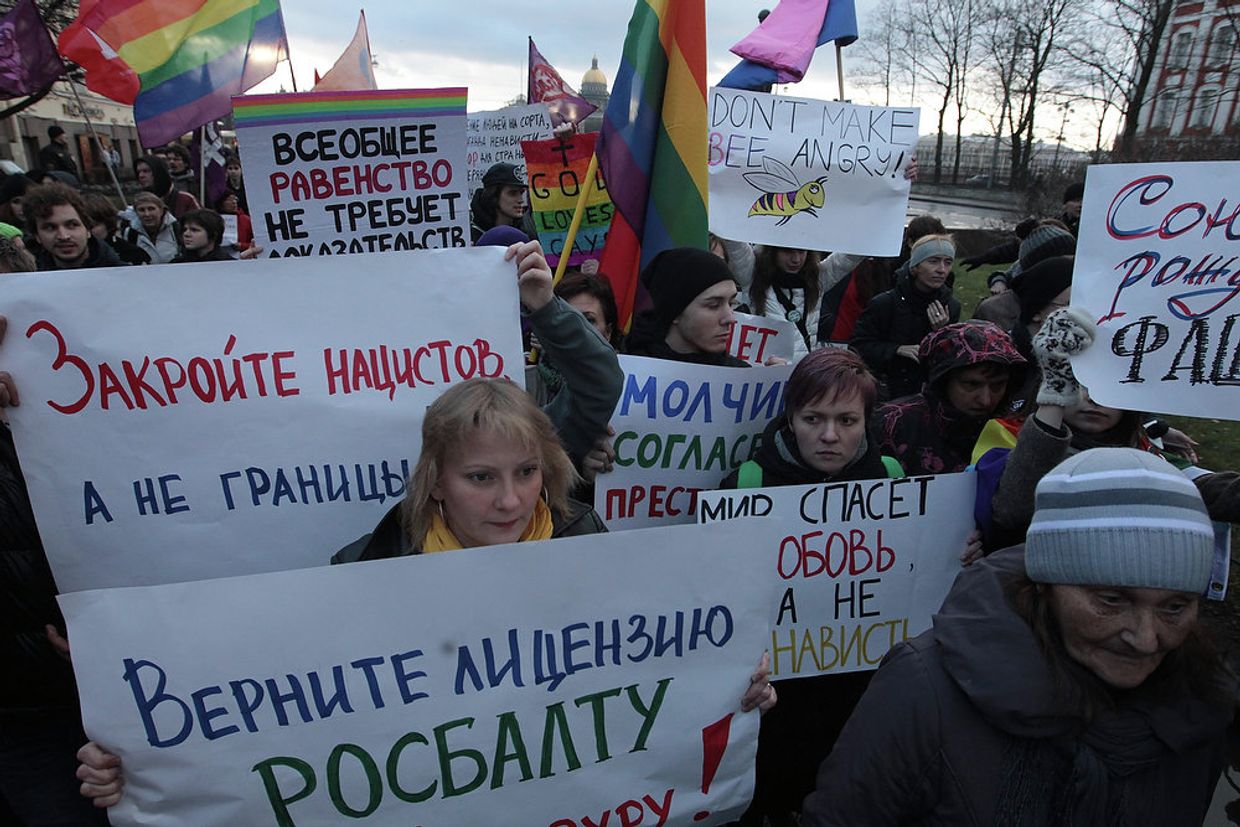 Марш против ненависти в Петербурге, фото с места события