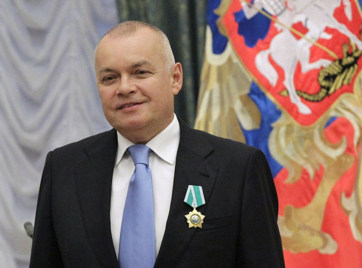 Дмитрий Киселев во время вручения ордена Дружбы в Кремле