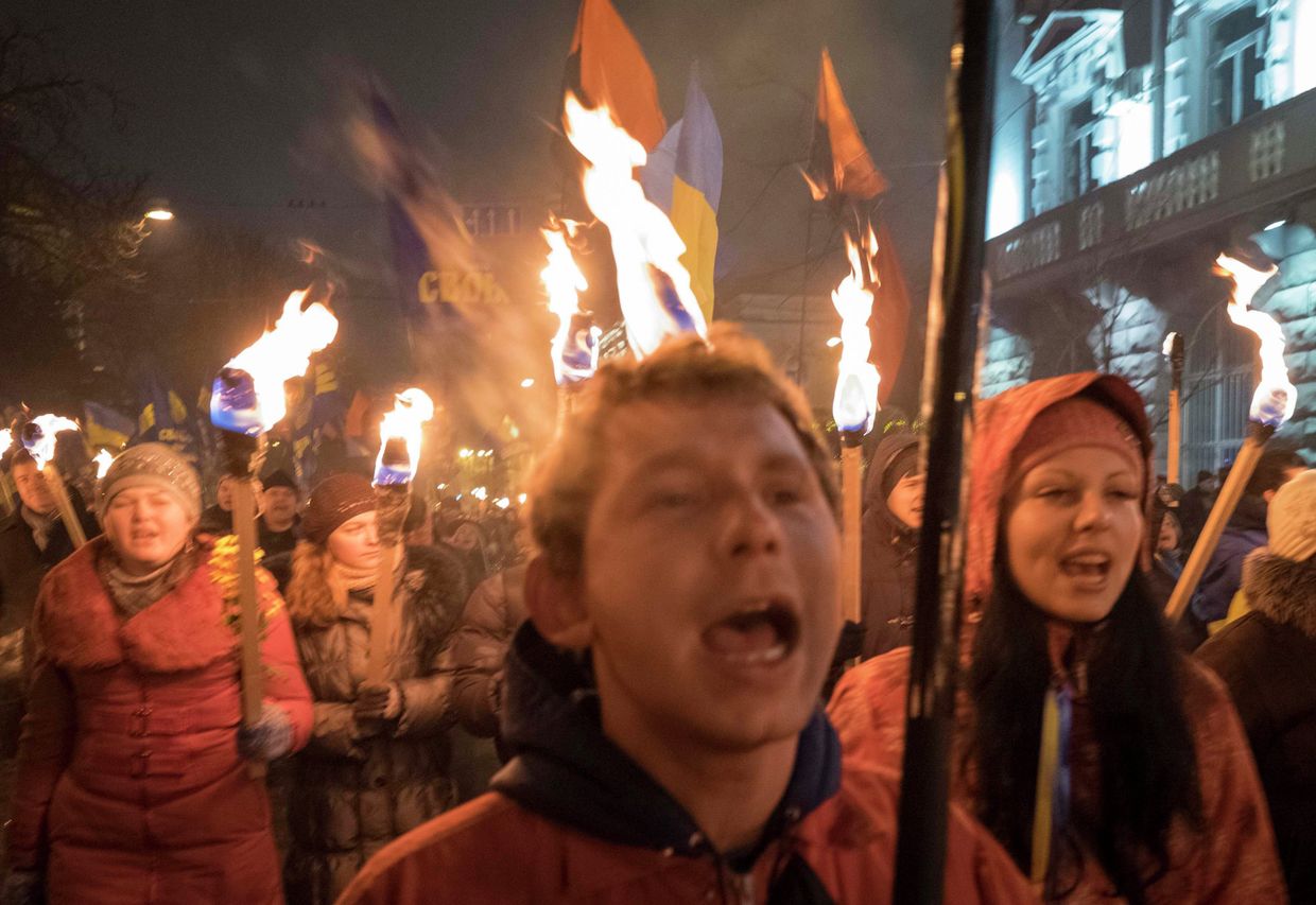 Шествие в честь дня рождения Бандеры
