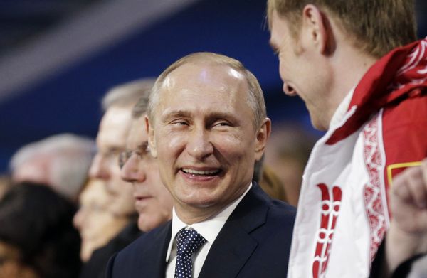Владимир Путин на церемонии закрытия Олимпийских игр в Сочи