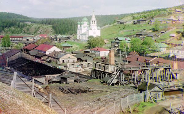 Фабрика в городе Кын, 1912, фотография С. М. Прокудина-Горского
