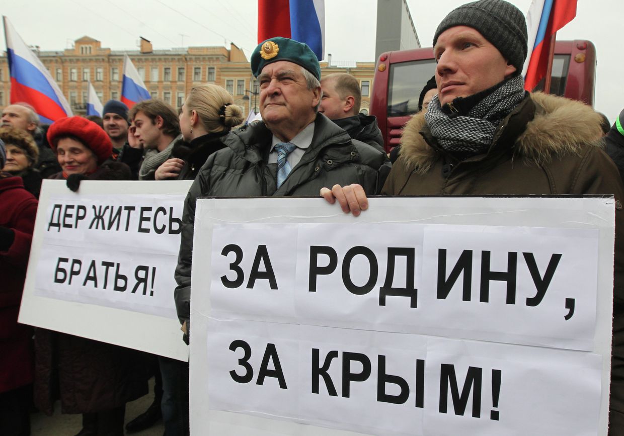 Митинг в Петербурге выразил солидарность с Крымом и решением Совфеда