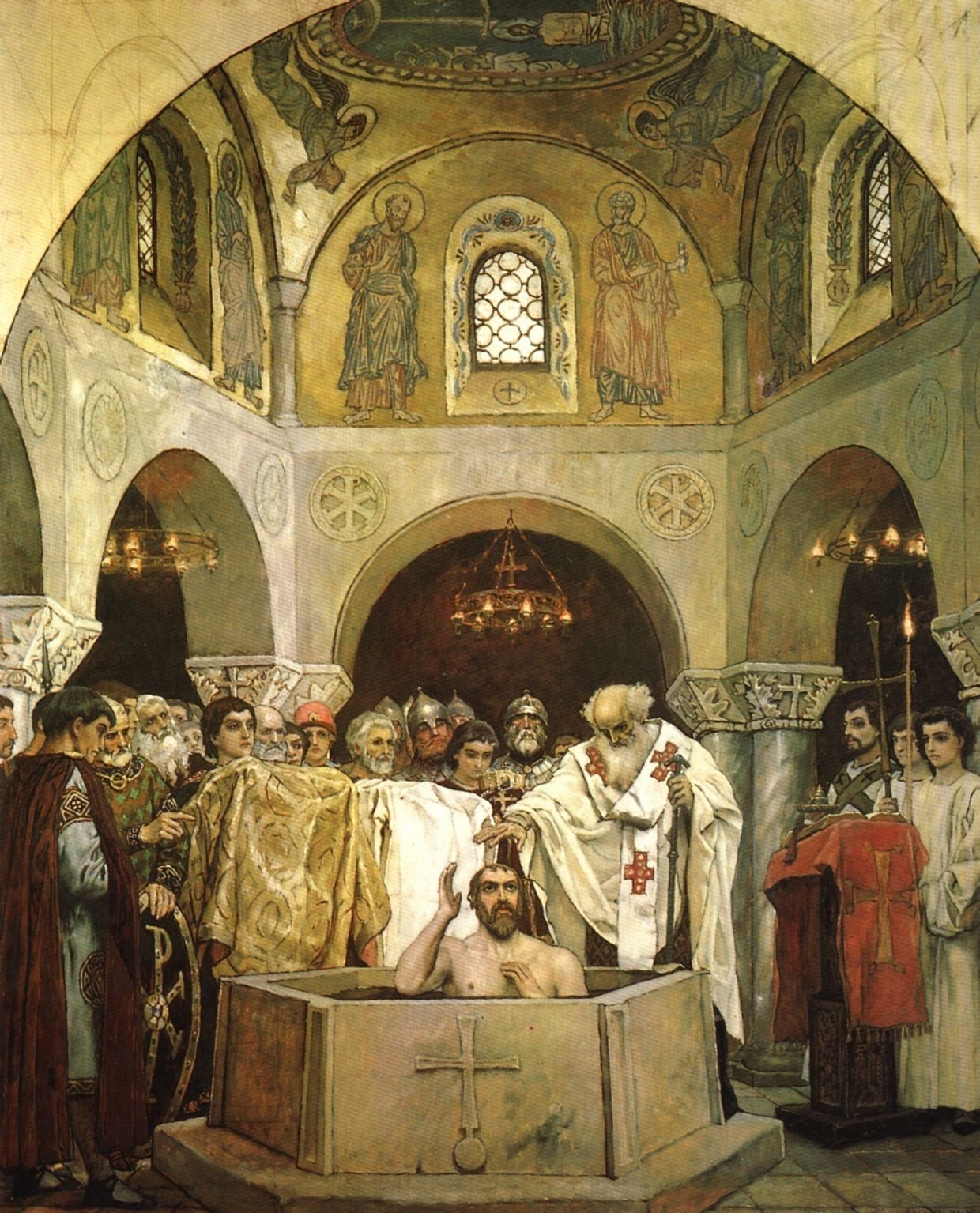 Фреска «Крещение князя Владимира». В. М. Васнецов, Владимирский собор в Киеве (конец 1880-х)