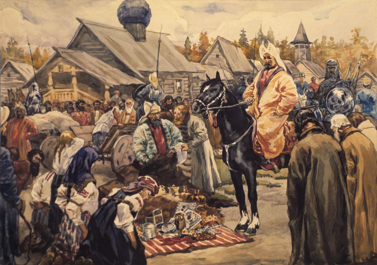 Репродукция картины художника С.В.Иванова Баскаки