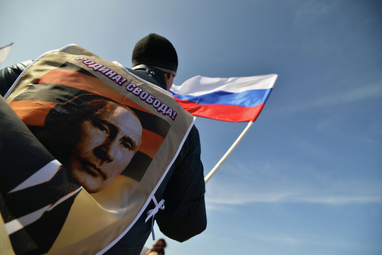 Митинг в поддержку жителей Крыма в Ставрополе