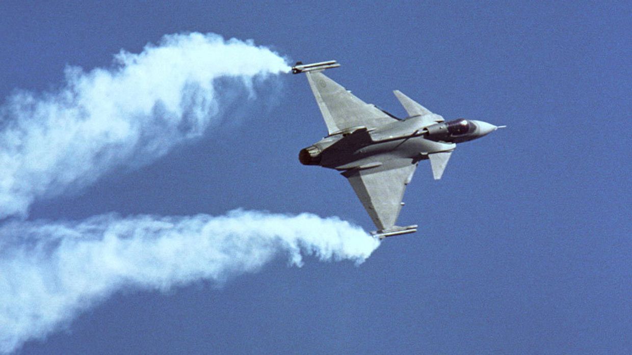 Шведский истребитель Saab  JAS-39 Gripen